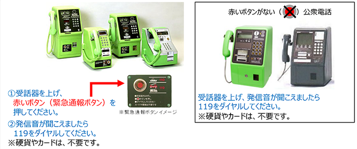 公衆電話からのかけ方